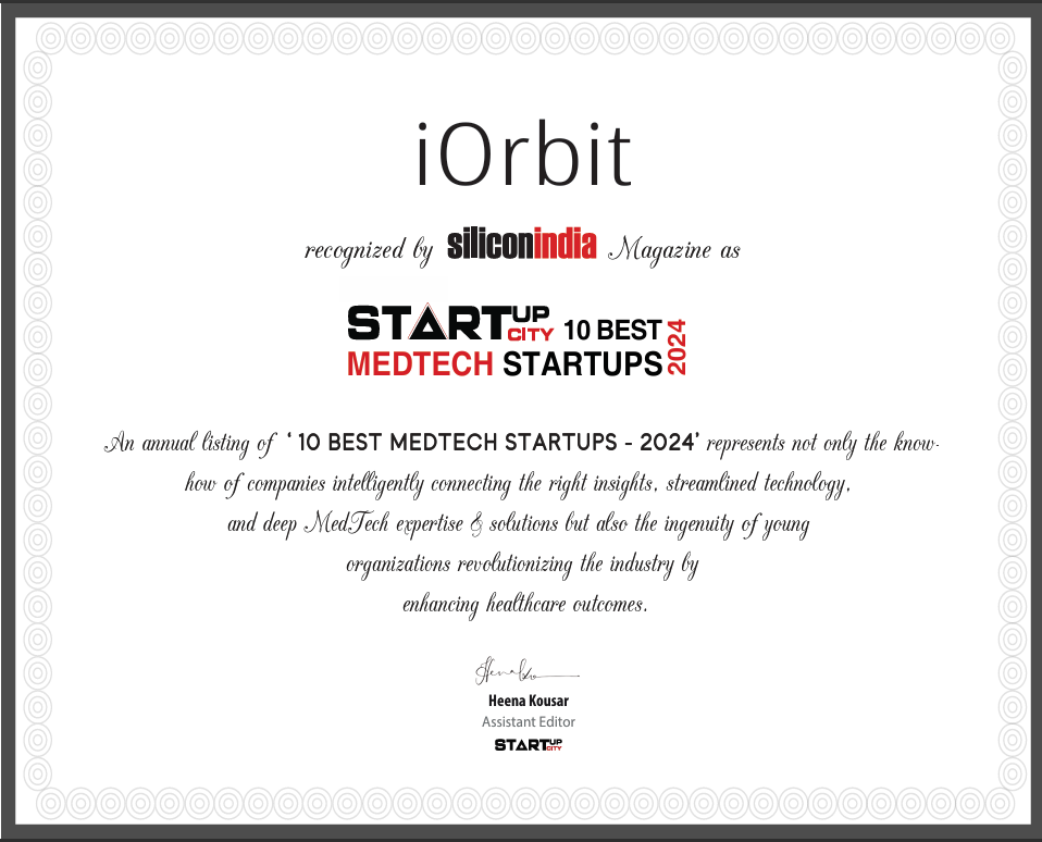 iOrbit Recognition by Silicon India